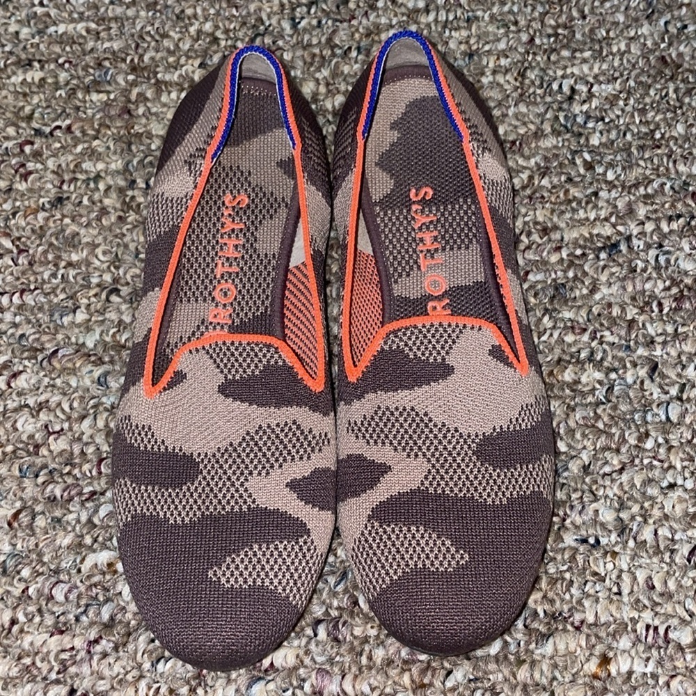 Womens ROTHY’S Camo Print Loafers, EUC Limited Edition Style/Color - Picture 2 of 10